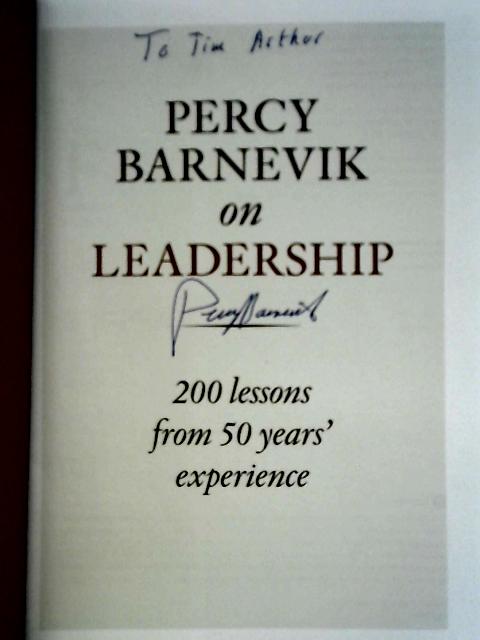 Percy Barnevik on Leadership von Percy Barnevik