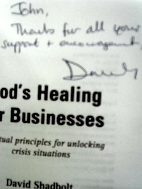 God's Healing For Businesses By David Shadbolt