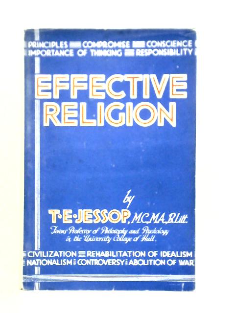 Effective Religion By T. E. Jessop