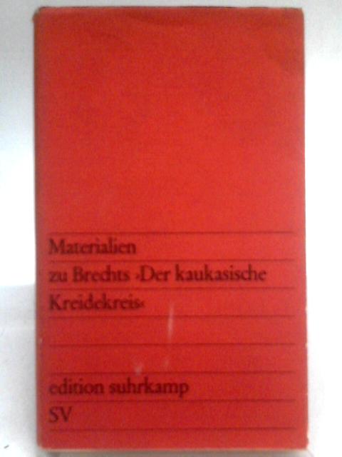 Materialien zu Brechts par Bertolt Brecht