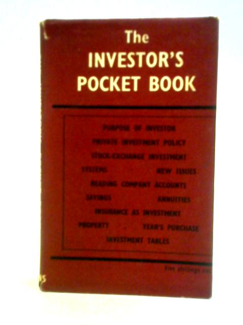 The Investor's Pocket Book von Carlton Wallace (ed.)