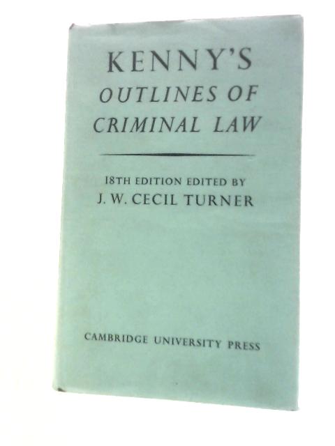 Outlines of Criminal Law von Kenny