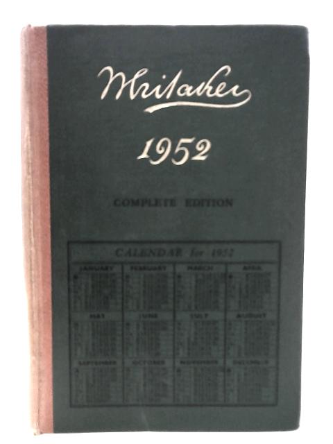 An Almanack 1952 By Joseph Whitaker