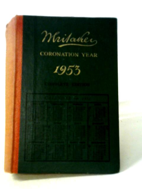 Whitakers Almanack 1953 By Whitaker