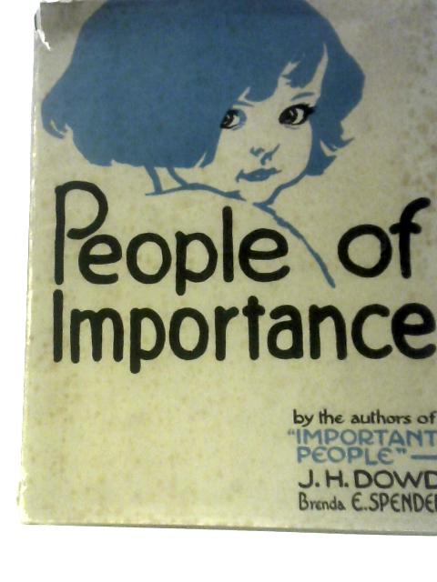 People of Importance By J. H. Dowd