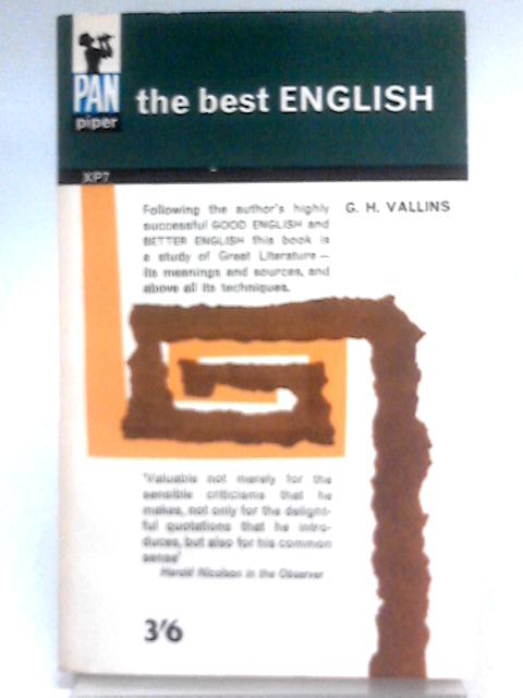 The Best English By G H Vallins