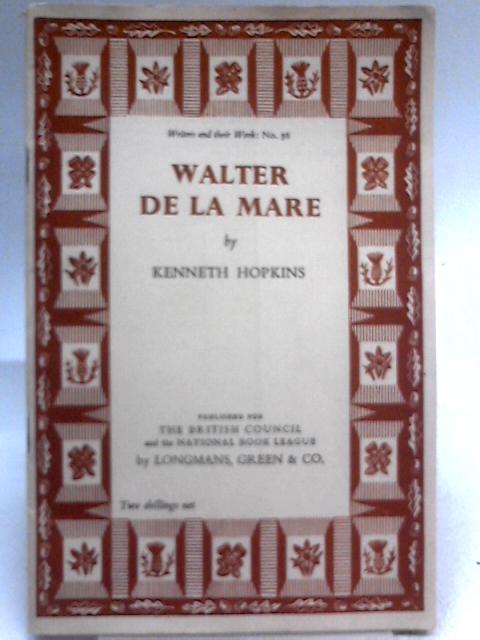 Walter De La Mare von Kenneth Hopkins