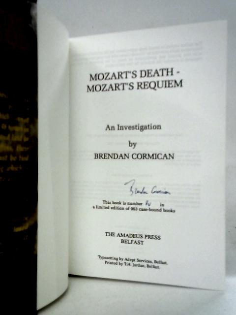 Mozart's Death, Mozart's Requiem By Brendan Cormican