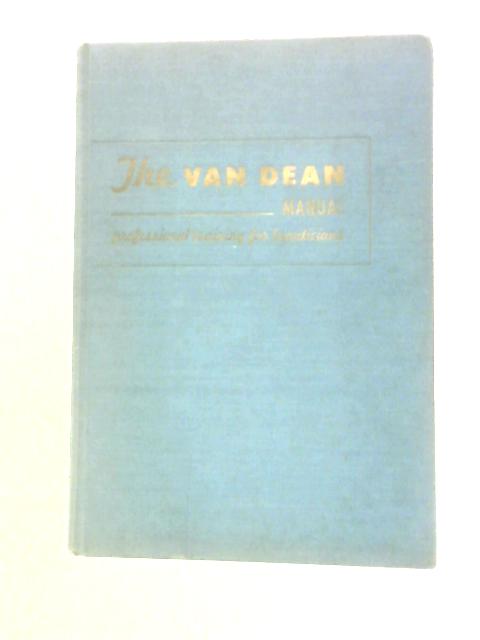 The Van Dean Manual By Unstated