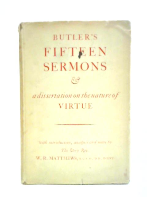 Fifteen Sermons By Joseph Butler