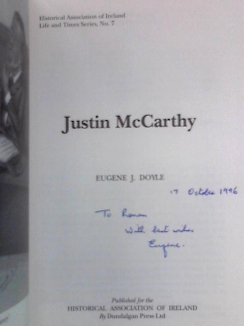 Justin McCarthy By Eugene J. Doyle