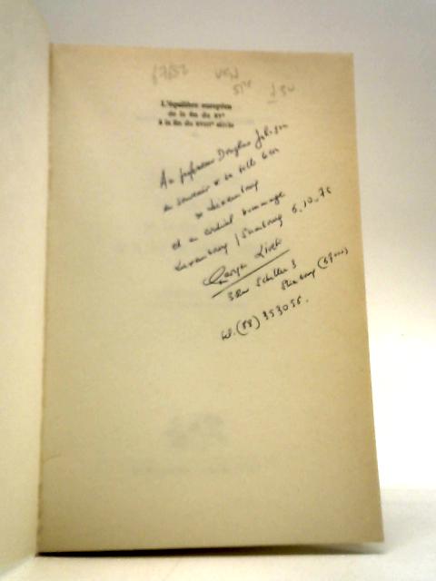 L'Equilibre Européen De La Fin Du XVè à La Fin Du XXIIIè Siècle von Georges Livet