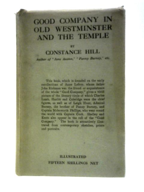 Good Company in Old Westminster and the Temple By Constance Hill