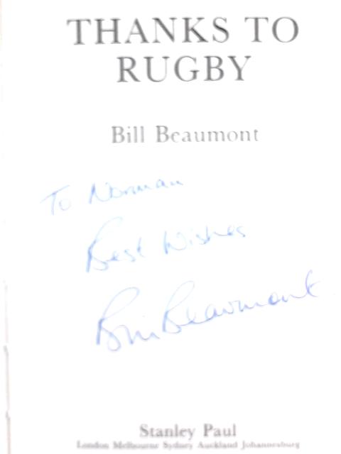 Thanks to Rugby von Bill Beaumont