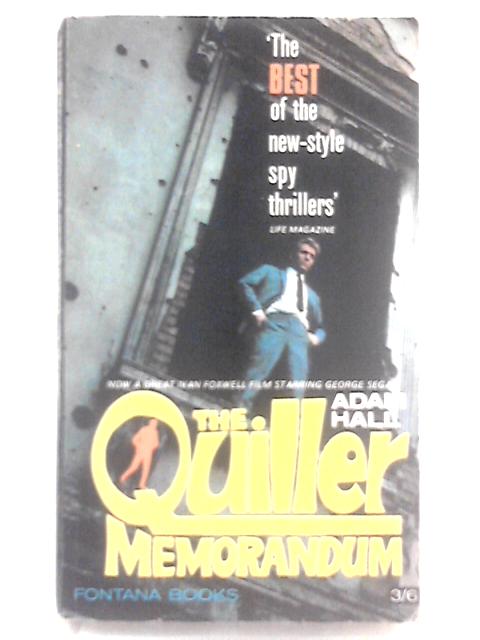 The Quiller Memorandum (Fontana Books 1442) von Adam Hall