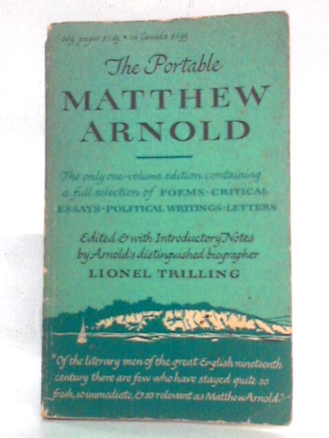 The Portable Matthew Arnold By Matthew Arnold