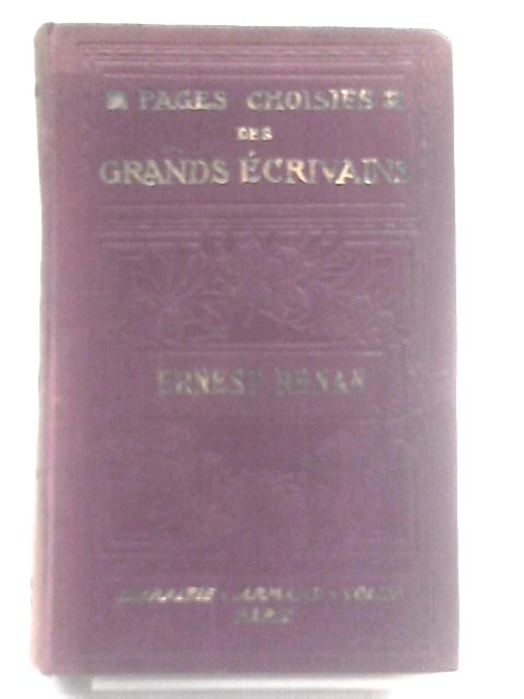 Pages Choisies Des Grands Écrivains von Ernest Renan