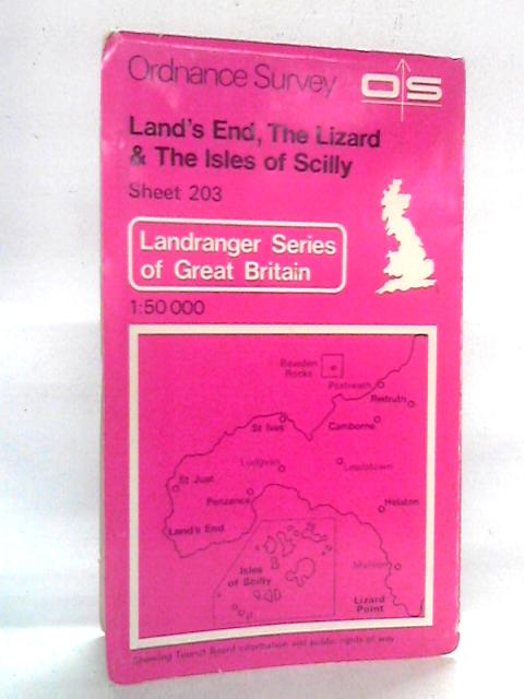 Land's End, the Lizard and Isles of Scilly: Sheet 203, Ordnance Survey Map 1:50 000