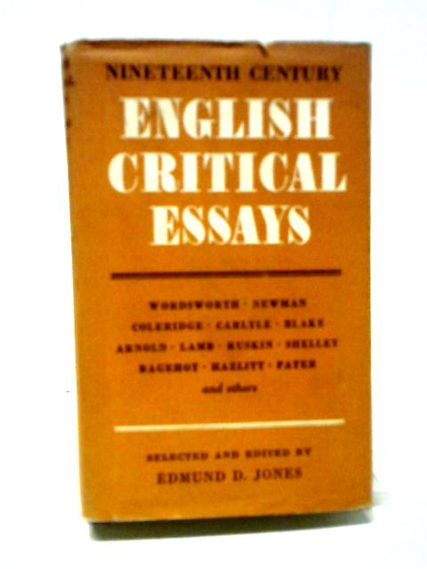 English Critical Essays (19th Century) von Edmund D. Jones (ed.)