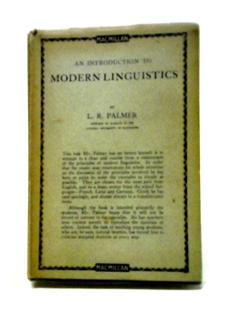 An Introduction to Modern Linguistics By L.R. Palmer