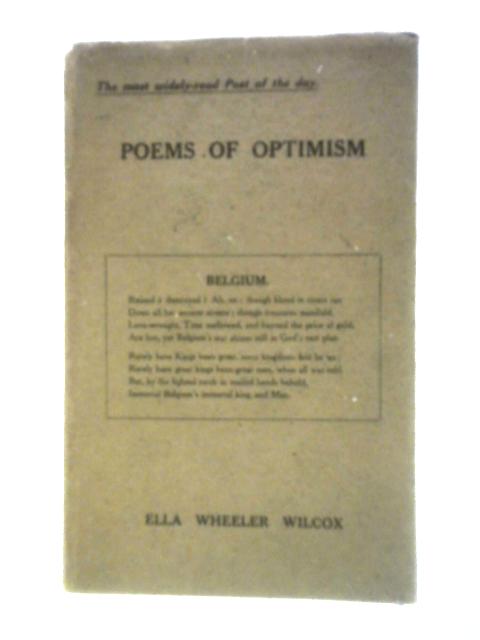 Poems of Optimism By Ella Wheeler Wilcox