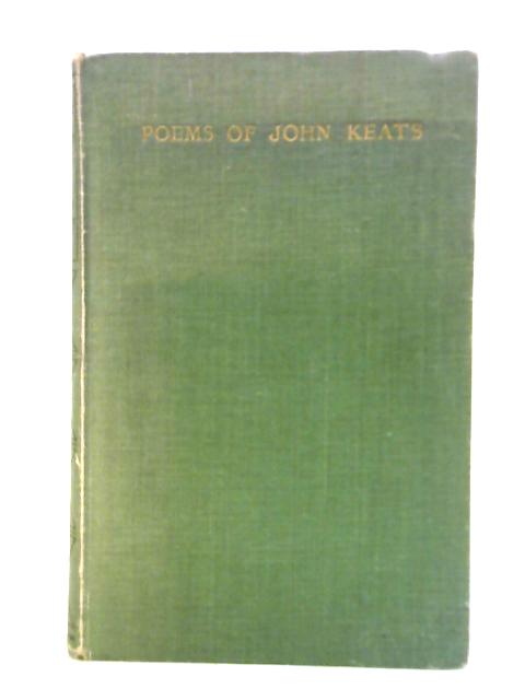 Poems Of John Keats By John Keats