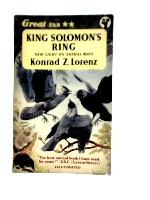 King Solomon's Ring By Konrad Lorenz