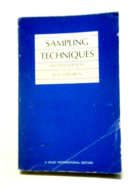 Sampling Techniques By William G. Cochran