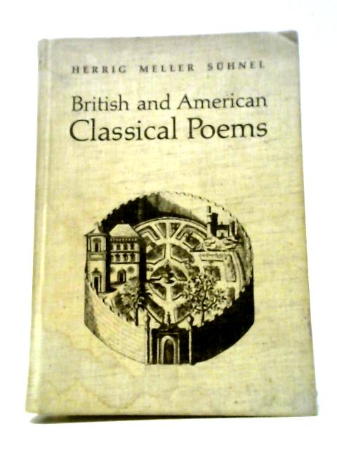 British and American Classical Poems By Horst Meller, Rudolf Shnel