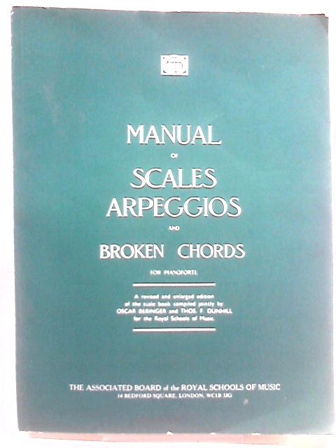 Manual of Scales Arpeggios and Broken Chords for Pianoforte By Unstated