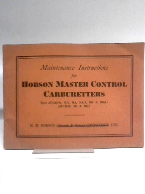 Maintenance Instructions for Hobson Master Control von Unstated