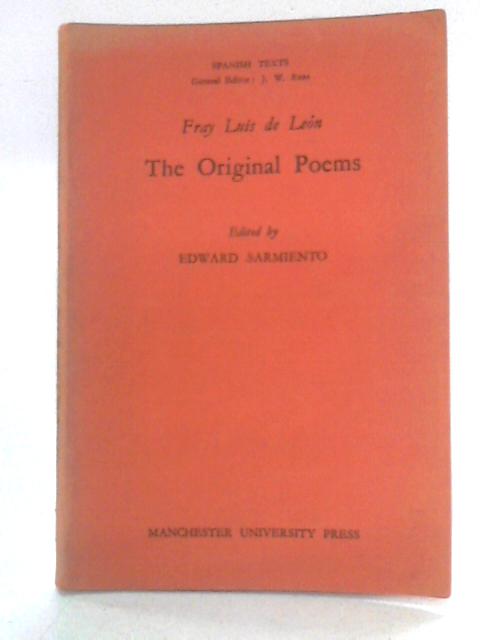 The Original Poems of Fray Luis de Leon von Fray Luis de Leon