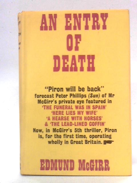 An Entry of Death By Edmund McGirr