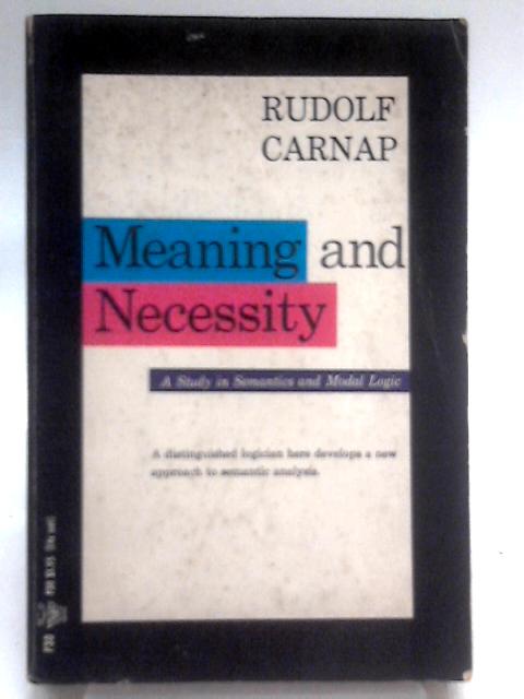 Meaning and Necessity By Rudolf Carnap