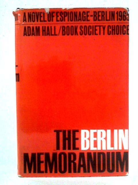 The Berlin Memorandum By Adam Hall