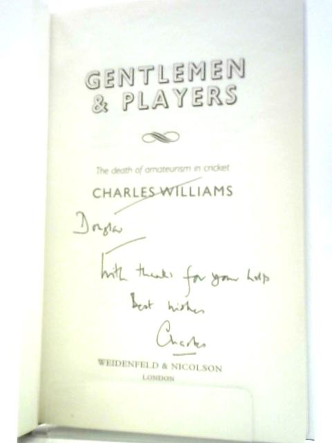 Gentlemen & Players von Charles Williams