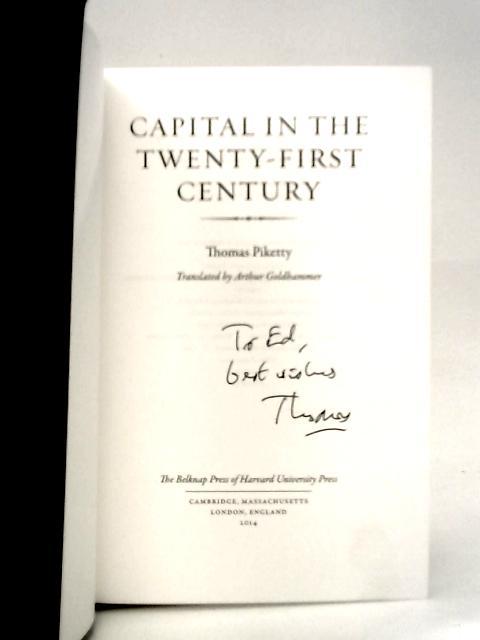 Capital in the Twenty–First Century By Thomas Piketty