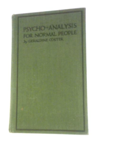 Psycho-analysis for Normal People von Geraldine Coster