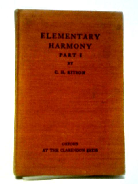 Elementary Harmony Part I von Kitson