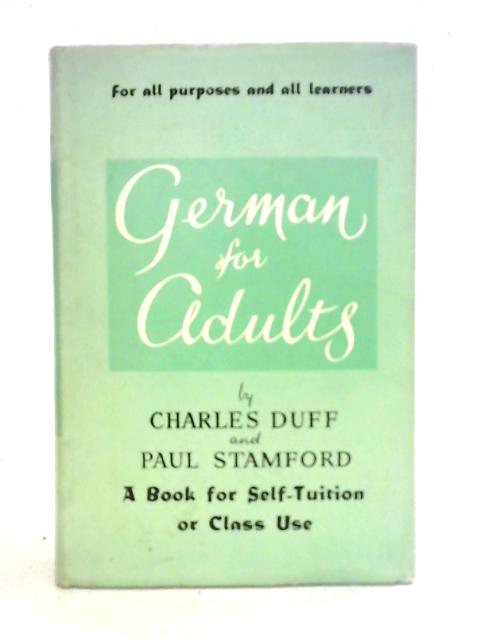 German for Adults von Charles Duff Paul Stamford