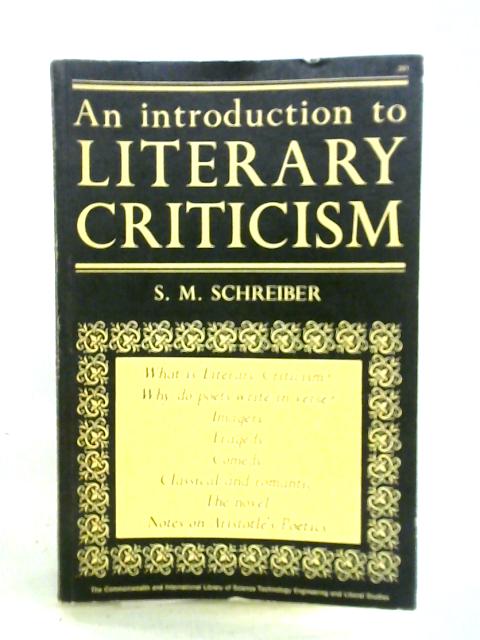 Introduction to Literary Criticism von S. M. Schreiber