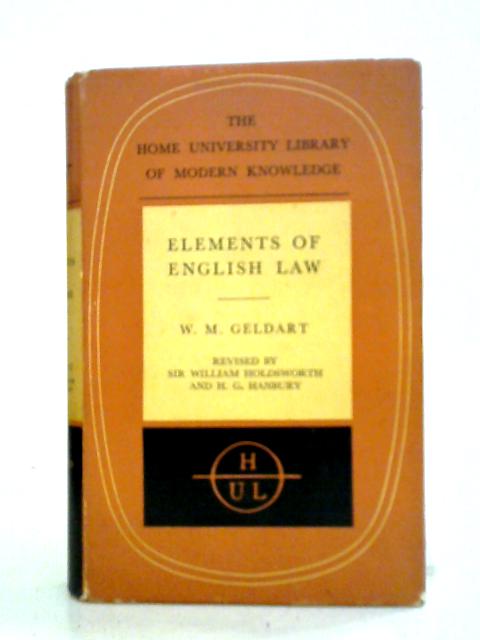 Elements of English Law By William Geldart