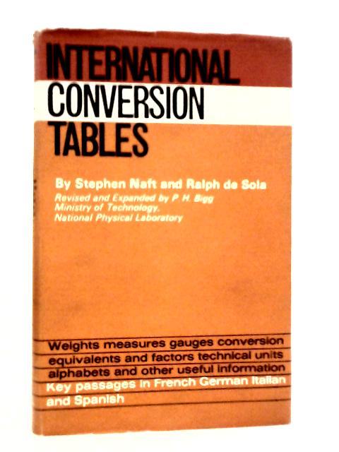 International Conversion Tables By Stephen Naft