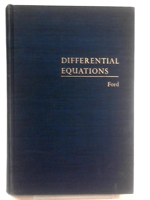 Differential Equations By Lester R. Ford