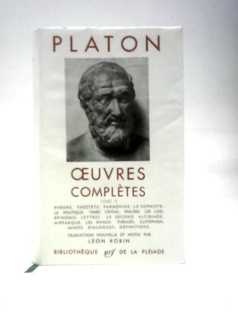 Oeuvres Completes Tome II By Rene-Charles Platon