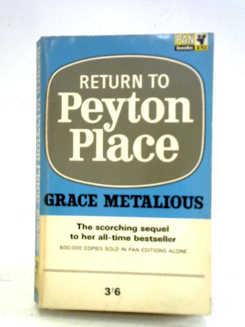 Return To Peyton Place By Grace Metalious