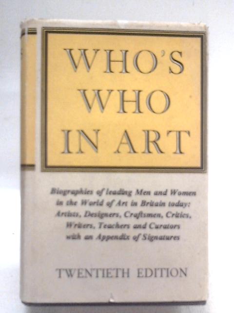 Who's Who in Art By Unstated