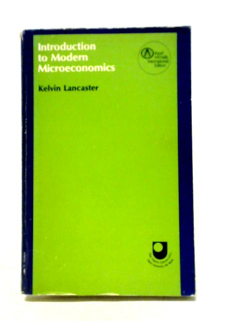 Introduction To Modern Microeconomics By Kelvin Lancaster