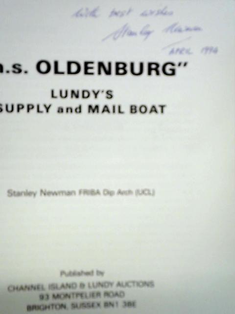 "M. S. Oldenburg": Lundy's Supply and Mail Boat By Stanley Newman