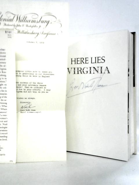 Here Lies Virginia By Ivor Noel Hume